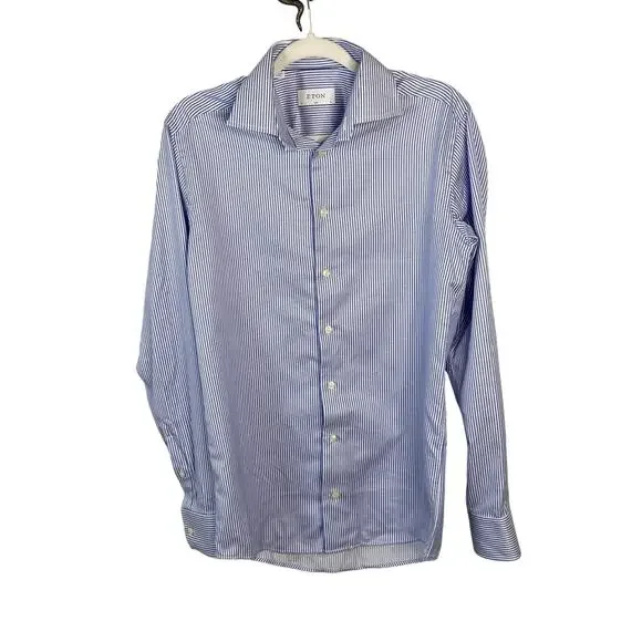 Eton | Shirts | Eton Dress Shirt Slim Fit Twill 0 Cotton Striped Long Sleeve Formal Sz 3815 | Poshmark Eton | Shirts | Eton Dress Shirt Slim Fit Twill 0 Cotton Striped Long Sleeve Formal Sz 3815 | Poshmark
